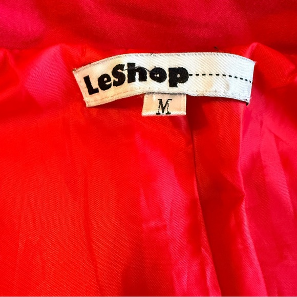 Leshop | Vibrant Red Double Breasted Trench Coat - Picture 8 of 11